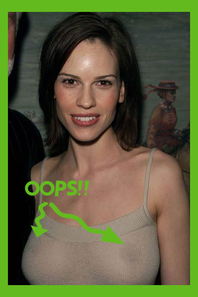 Hilary Swank's See-through shirt