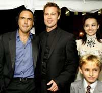 Alejandro-Gonzalez-Inarritu-Brad-Pitt-Rinko-Kikuchi-Nathan-Gamble at the premiere of Babel Alejandro-Gonzalez-Inarritu-Brad-Pitt-Rinko-Kikuchi-Nathan-Gamble at the premiere of Babel