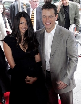 Luciana and Matt Damon at an event at the Toronto International Film Festival