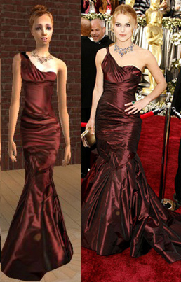Keira KNightley at the Oscars sim